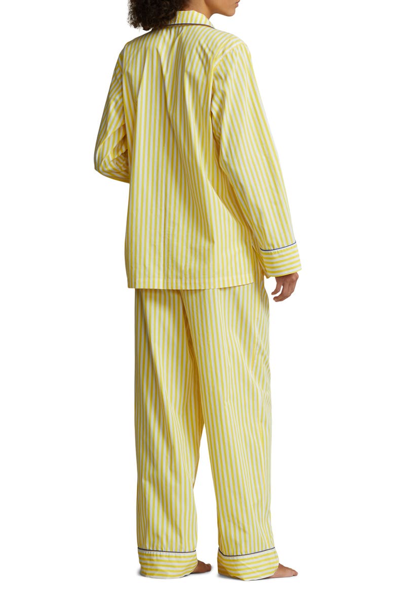 Madison Stripe Cotton Pajamas, Alternate, color, YELLOW STRIPE