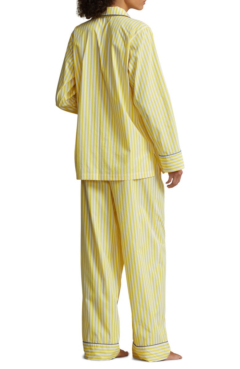 Polo Ralph Lauren Madison Stripe Cotton Pajamas, Alternate, color, Yellow Stripe