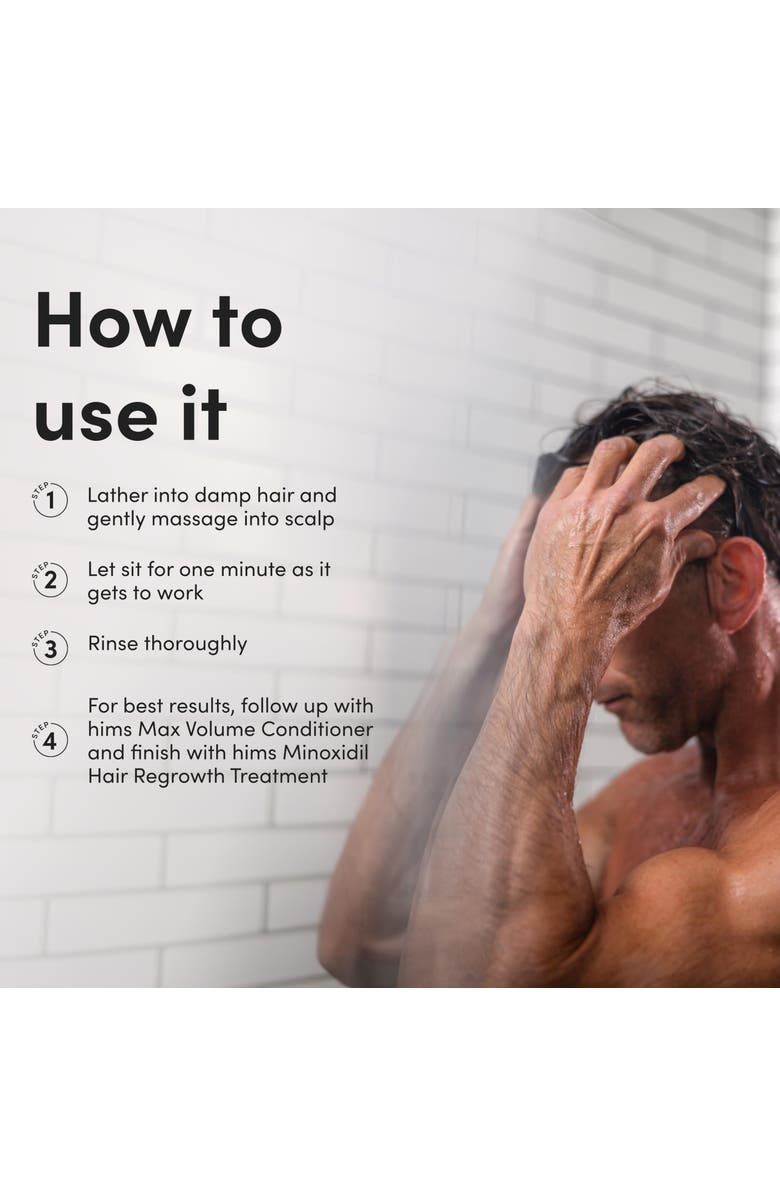 HIMS & HERS Max Volume Shampoo Volumizing, Shine-Enhancing, Biotin-Infused Citrus Spice Formula, Alternate, color, Beige