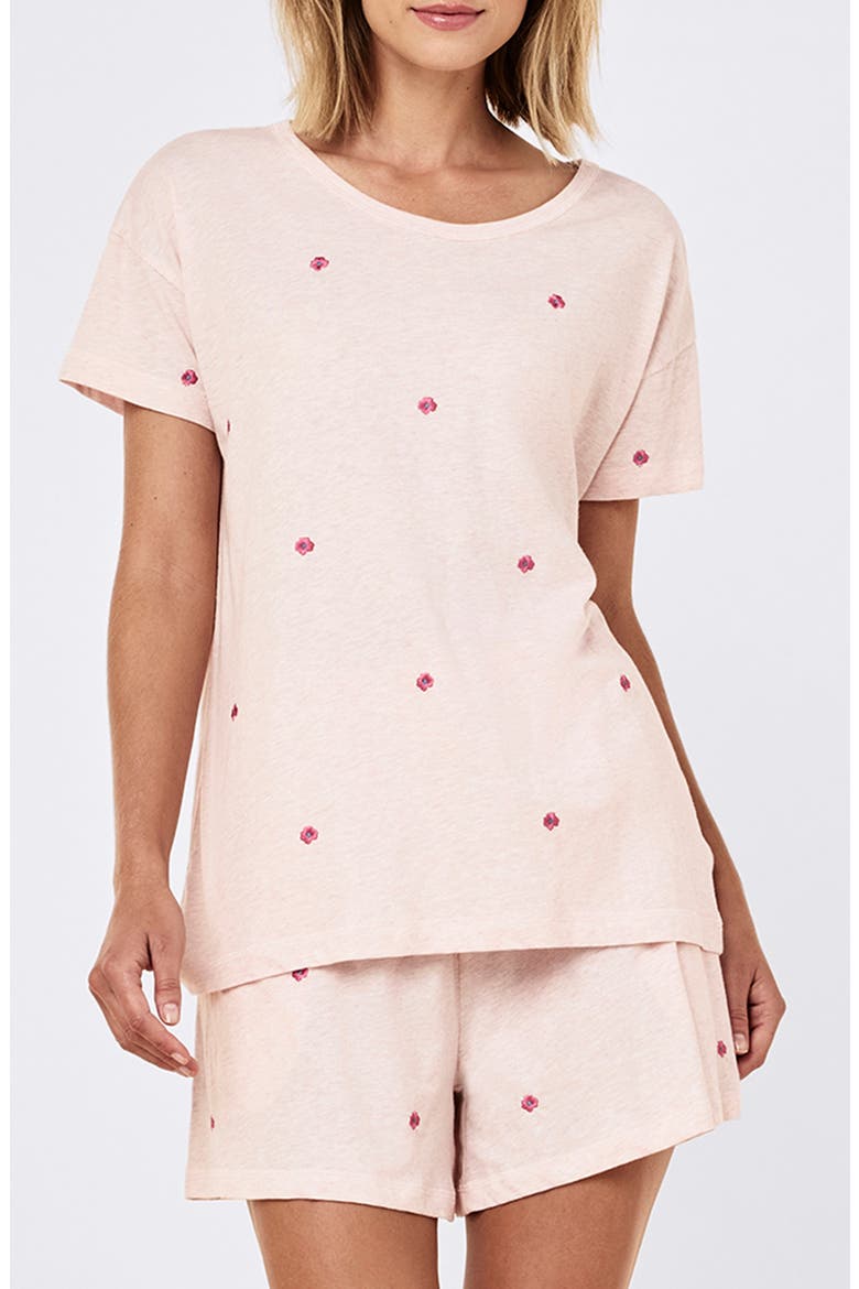 Jada Posy Organic Cotton Pajamas, Main, color, PETAL PINK