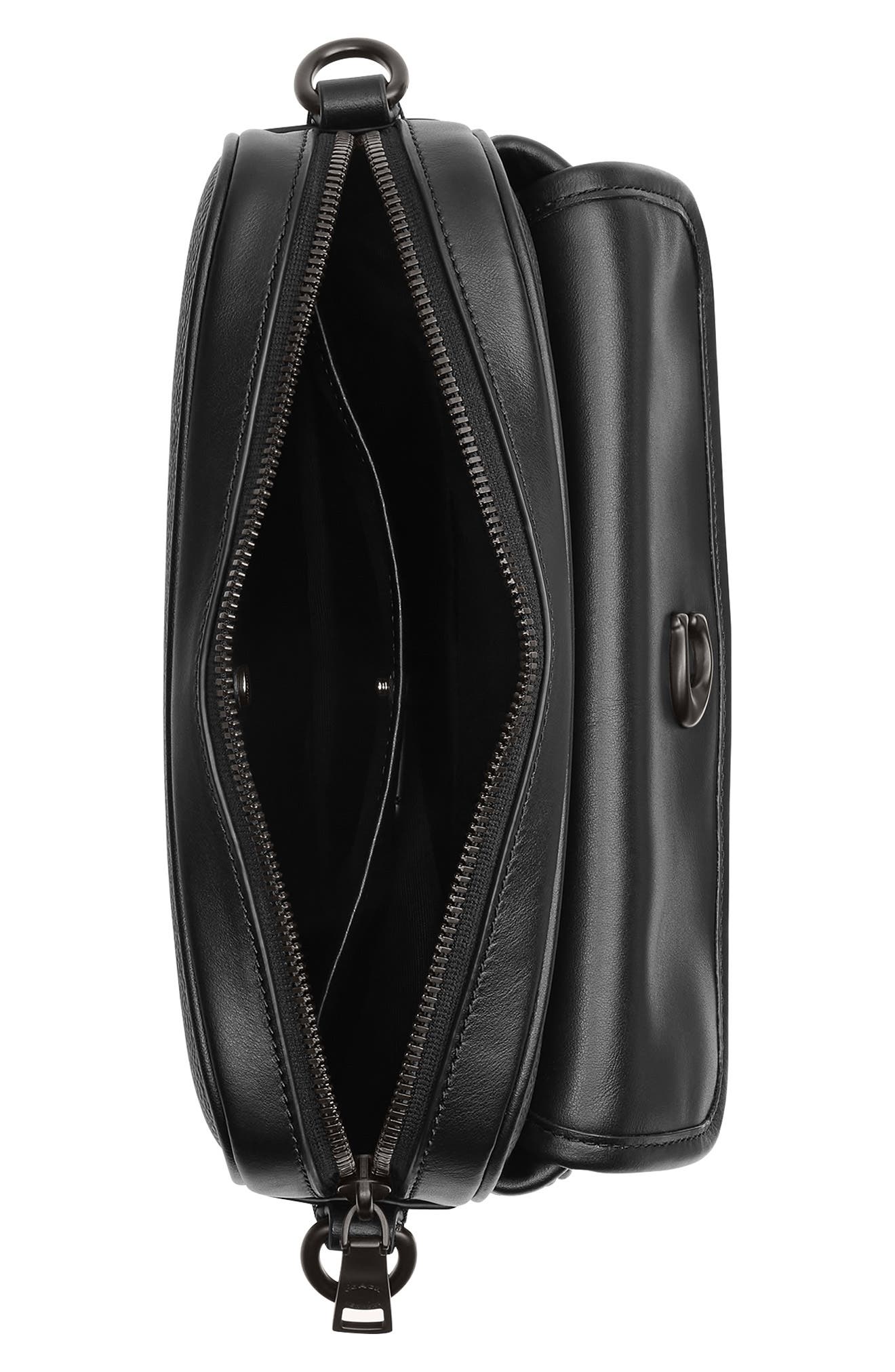 COACH Knox Signature Canvas & Leather Camera Bag, Alternate, color, Black Signature