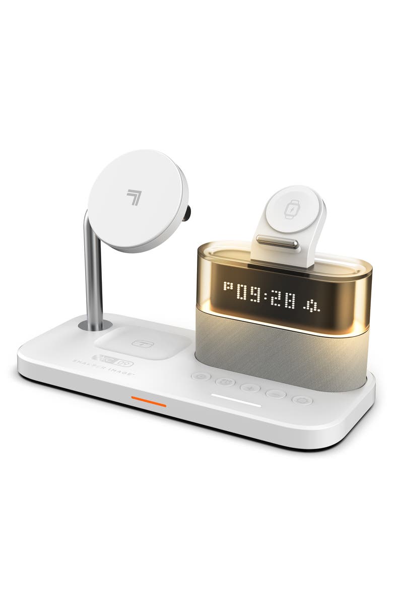 Sharper Image Wireless Charging Alarm Clock, Main, color,