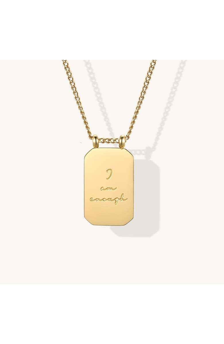 Mantra I Am Enough - Necklace, Main, color, Yellow Gold