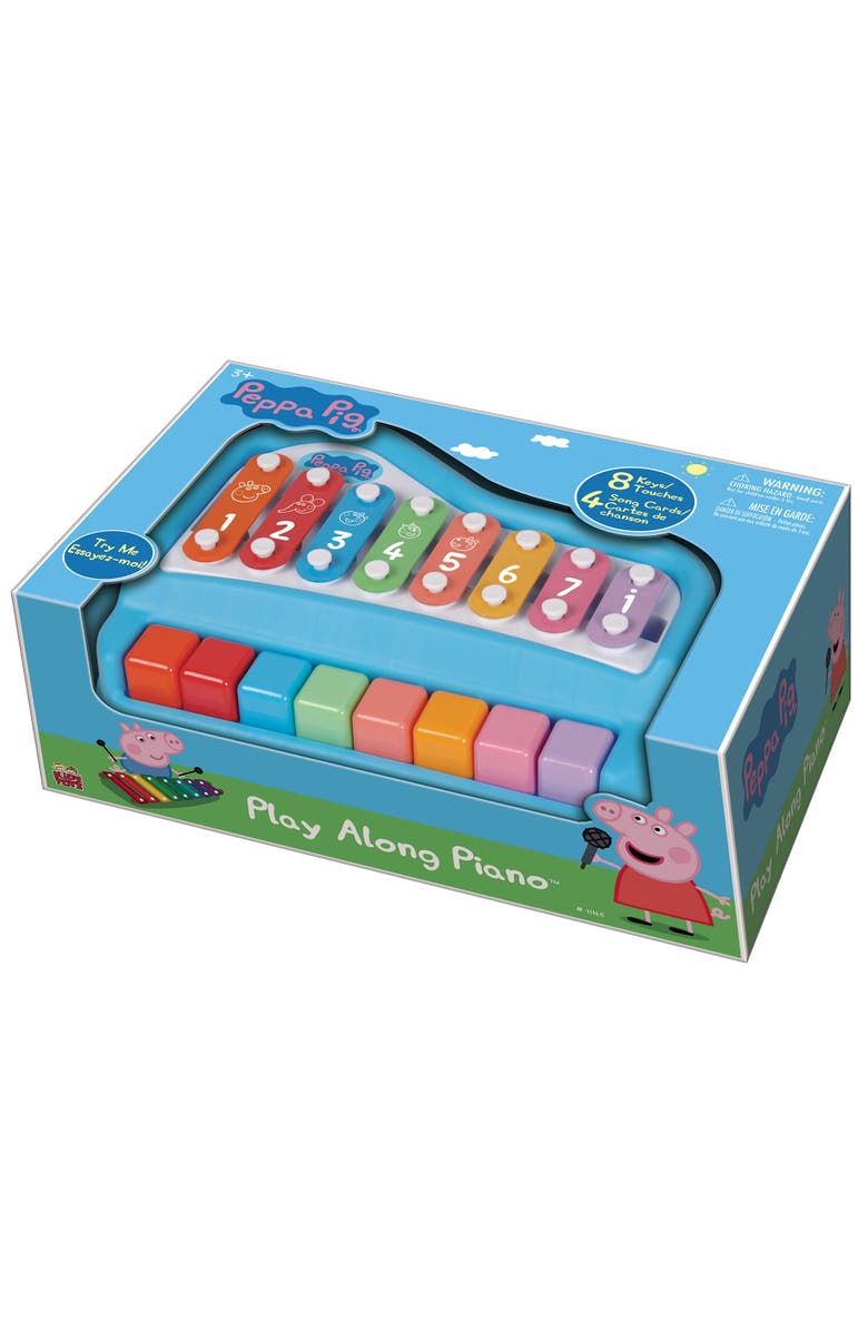 Peppa Pig Play Along Piano & Xylophone, 8 Notes, 4 Song Cards, Ages 3+, Main, color, Multicolored