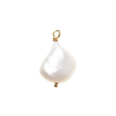 Baroque Pearl Pendant - Gold Pearl Detachable Charm