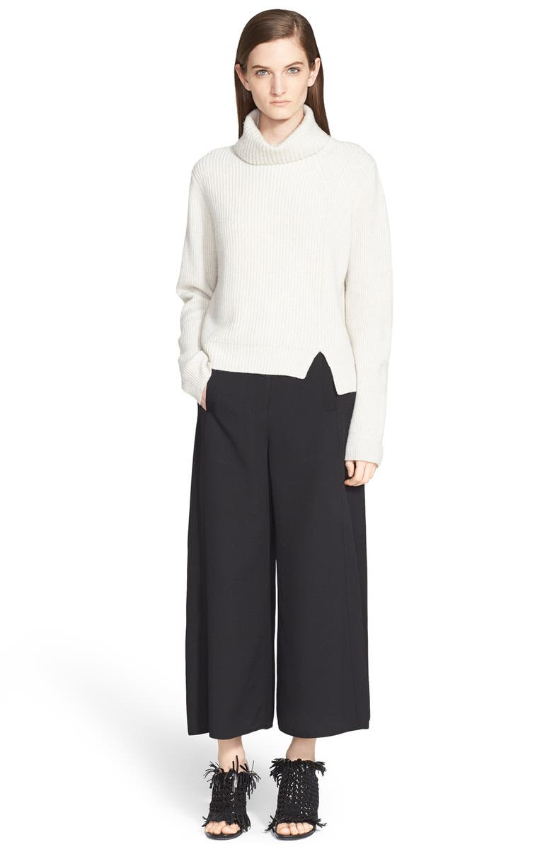Proenza Schouler Ribbed Wool & Cashmere Turtleneck Sweater, Alternate, color, 