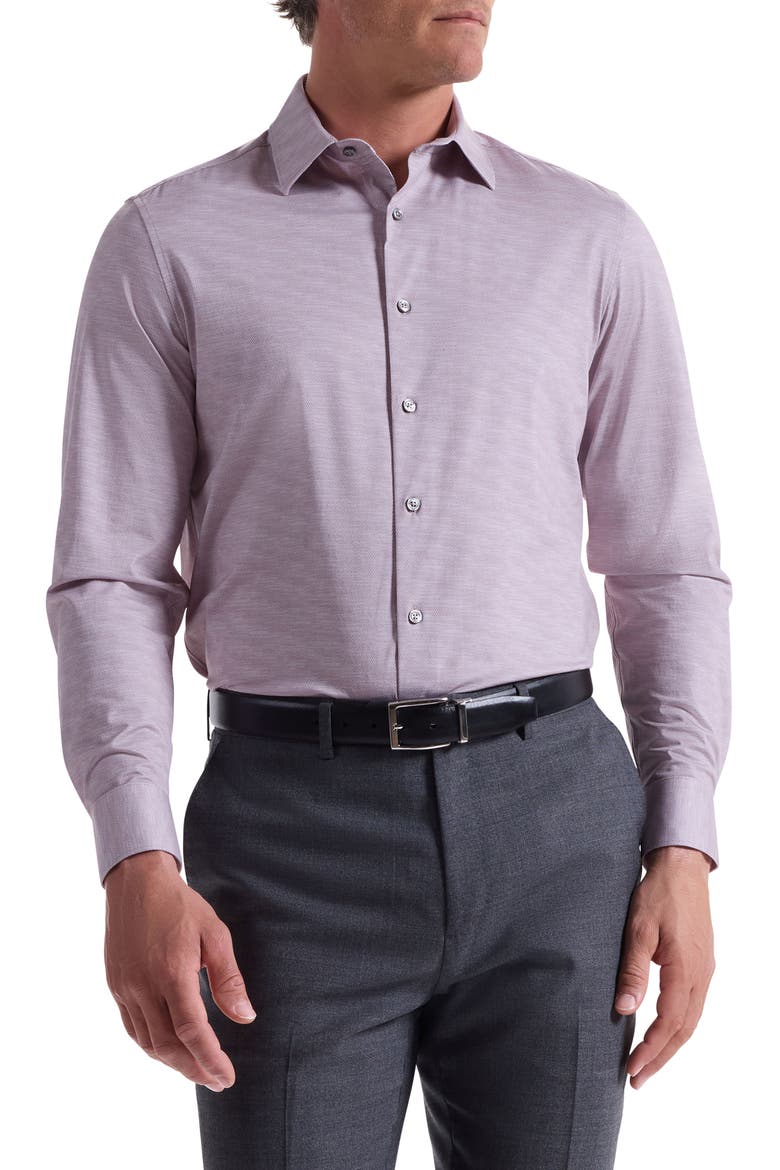 James OoohCotton® Herringbone Button-Up Shirt, Main, color, WOOD ROSE