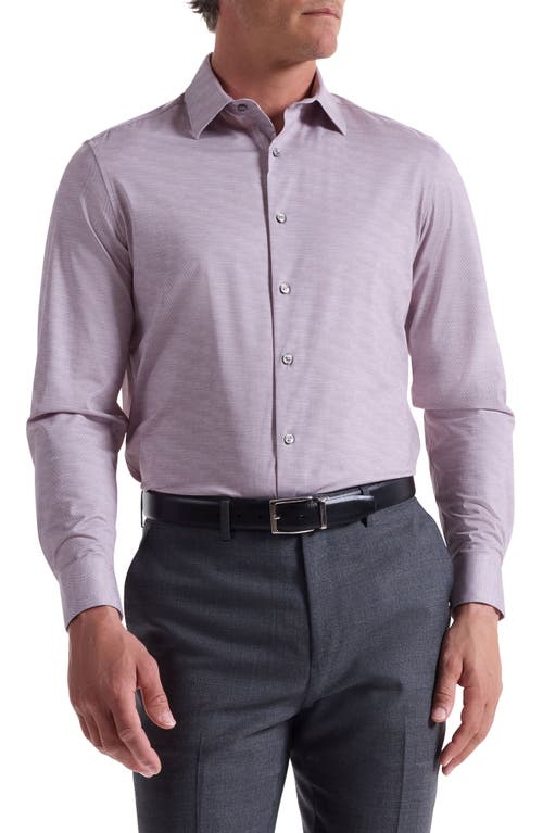 Bugatchi James Ooohcotton® Herringbone Button-up Shirt In Pink