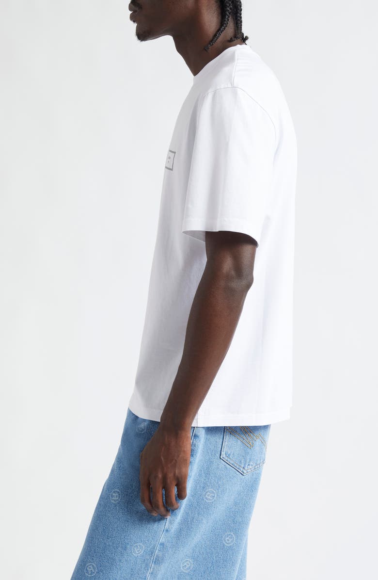Martine Rose Classic Box Logo Graphic T-Shirt, Alternate, color, White Box Logo Wht