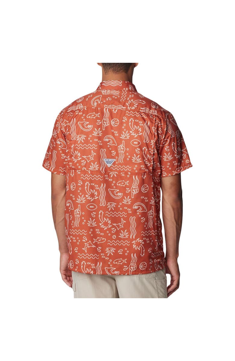 Columbia Men's Columbia Texas Orange Texas Longhorns Super Slack Tide Omni-Wick Button-Up Shirt, Alternate, color,