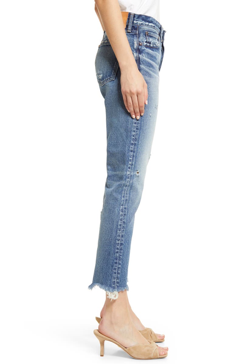 MOUSSY VINTAGE Merry Distressed High Waist Tapered Leg Jeans, Alternate, color, 