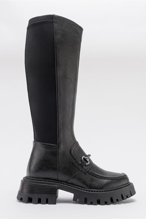 Chapel Buckle Stretch Boot