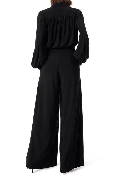 Do By Dee Ocleppo Long Sleeve Stretch Jersey Jumpsuit In Black