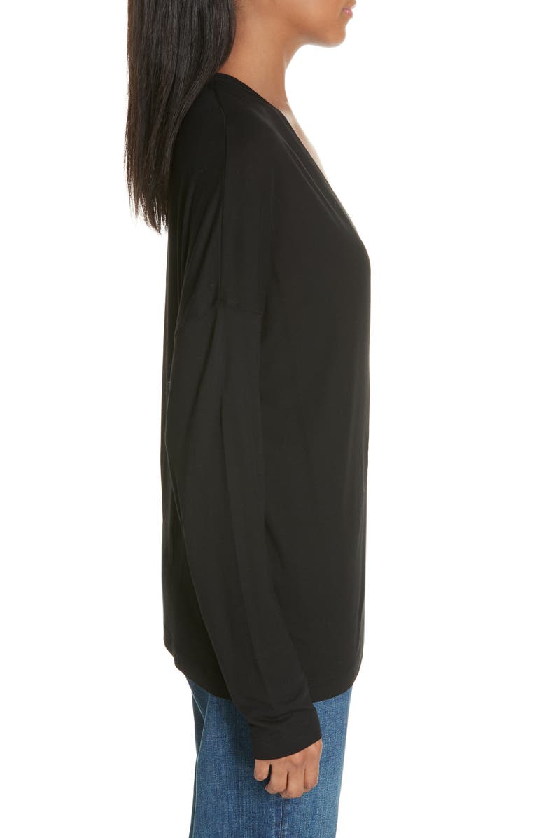 Vince Drop-Shoulder Jersey Top, Alternate, color,