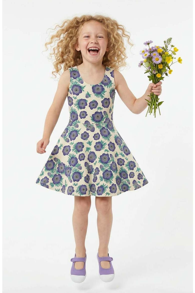 Toddler Organic Cotton Sleeveless Twirl Dress, Alternate, color, Purple poppy