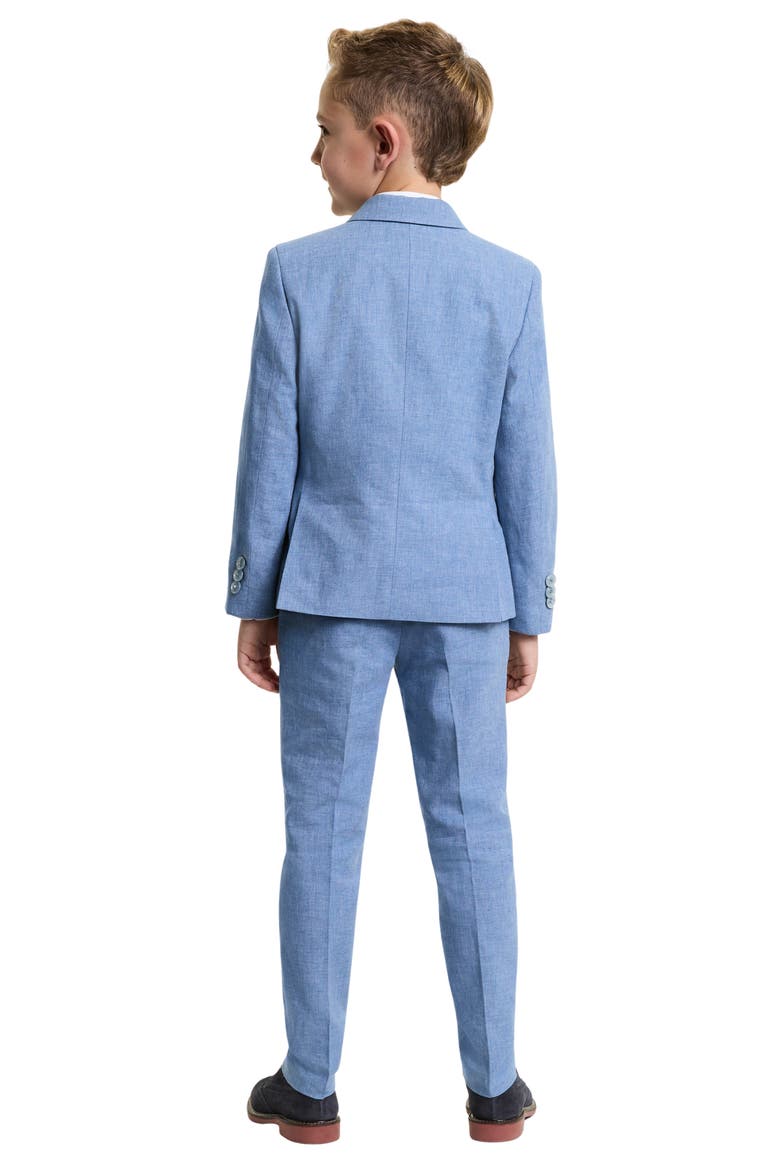 Kids' Light Blue Linen Blend Suit Jacket, Alternate, color, BLUE