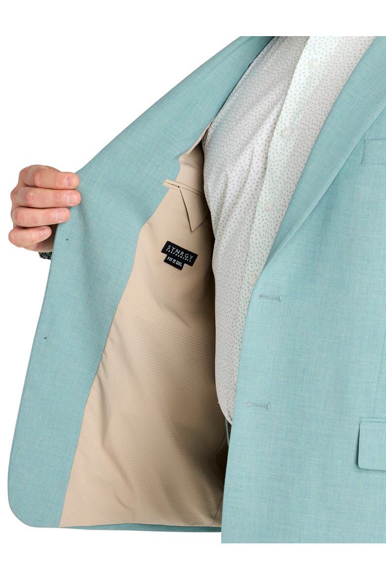 Big & Tall Machine Washable Suit Jacket, Alternate, color, TEAL