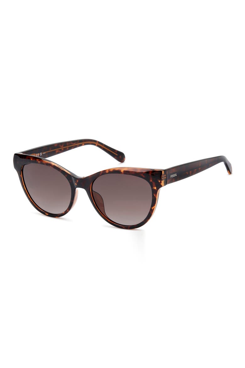 53mm Gradient Cat Eye Sunglasses, Alternate, color, HAVANA
