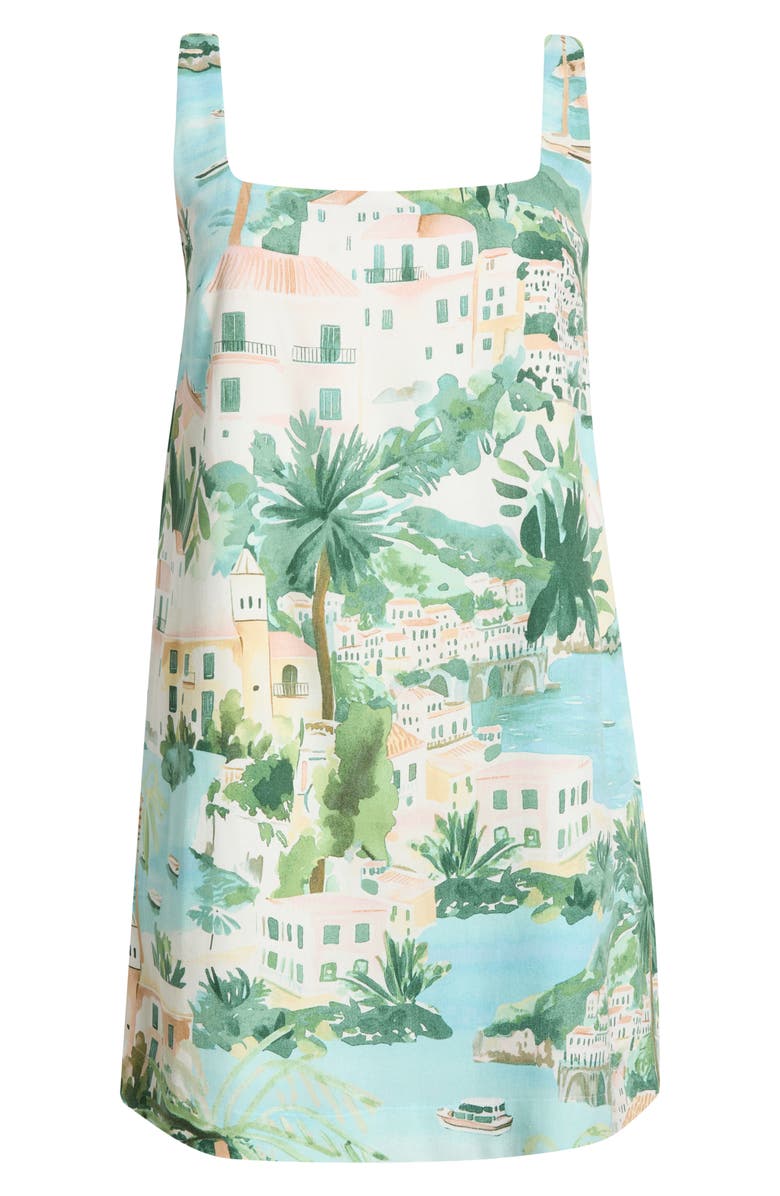 SUGARLIPS Piti Town Zenica Minidress, Alternate, color, Aqua-Multi