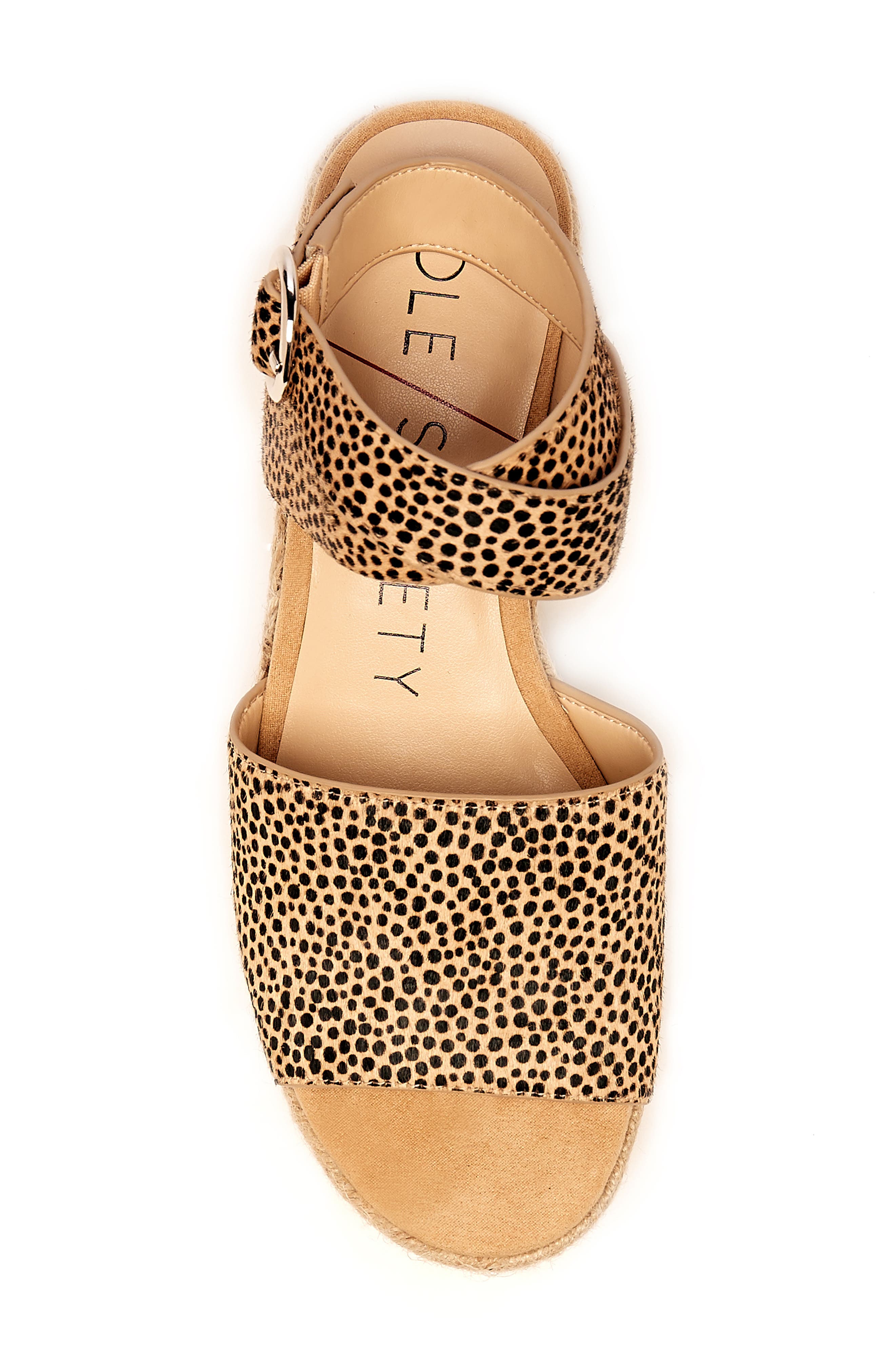 Sole Society Adlynda Genuine Calf Hair Espadrille Platform Sandal, Alternate, color, 