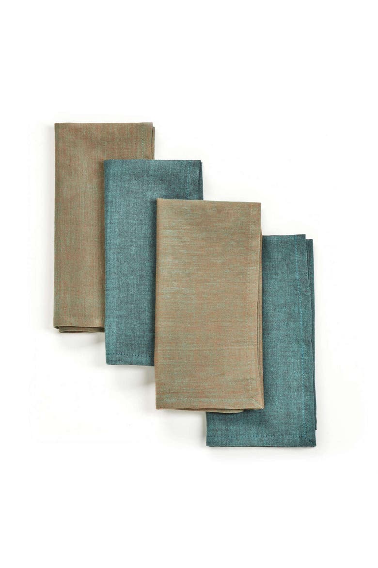 Palette Handwoven Cotton Napkins - Set of 4, Main, color, Patina