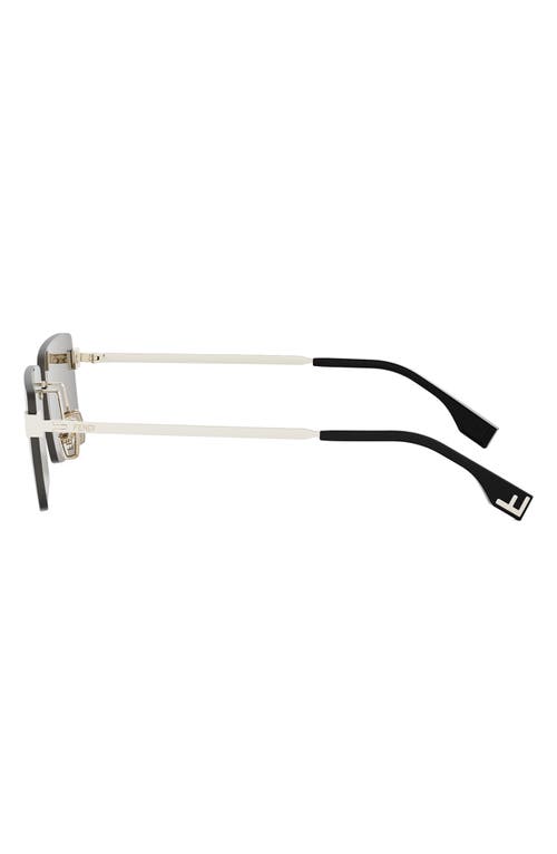 Fendi Sky Rimless Rectangular Sunglasses In Multi