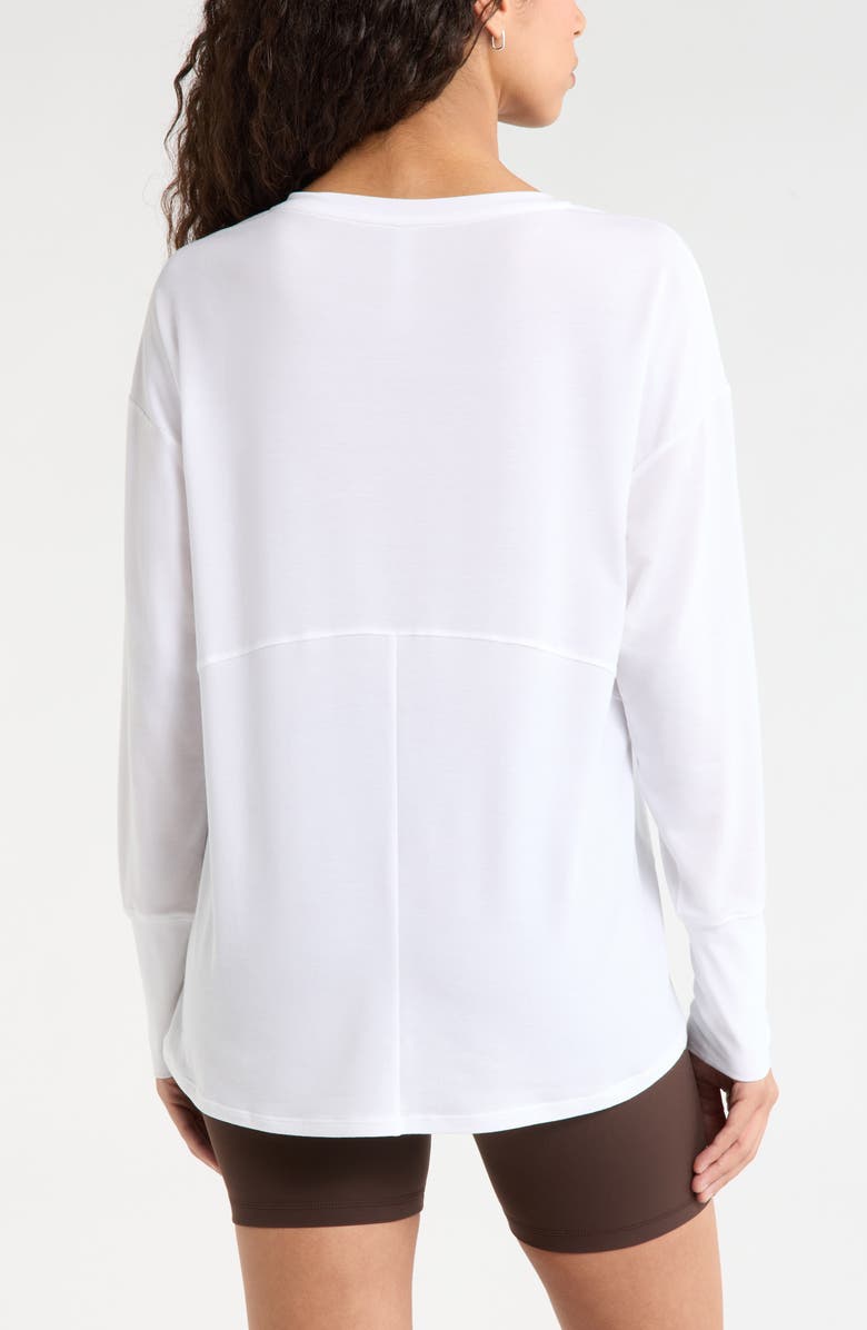 Zella Breathe Long Sleeve T-Shirt, Alternate, color, White