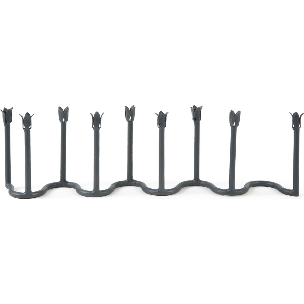 The Floral Society Beacon Menorah In Black