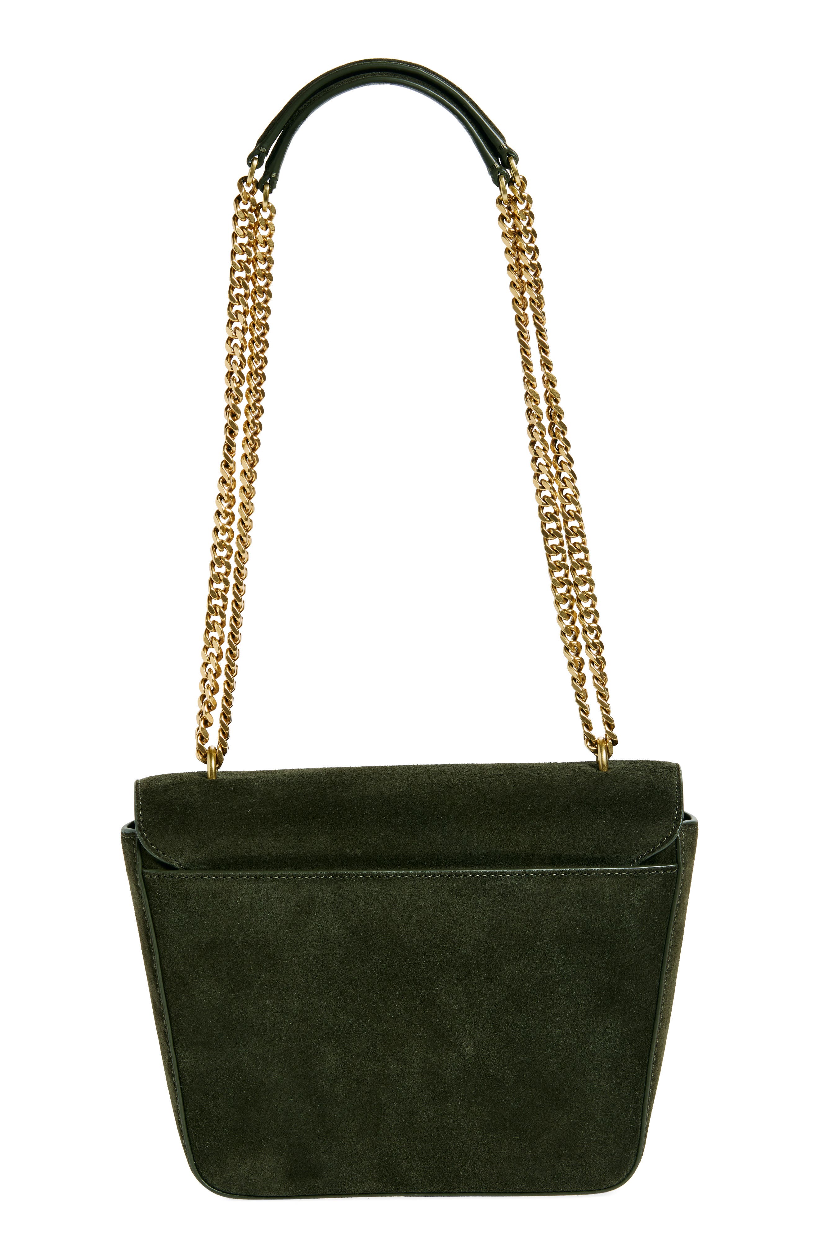Veronica Beard Double Link Flap Suede Shoulder Bag | Nordstrom