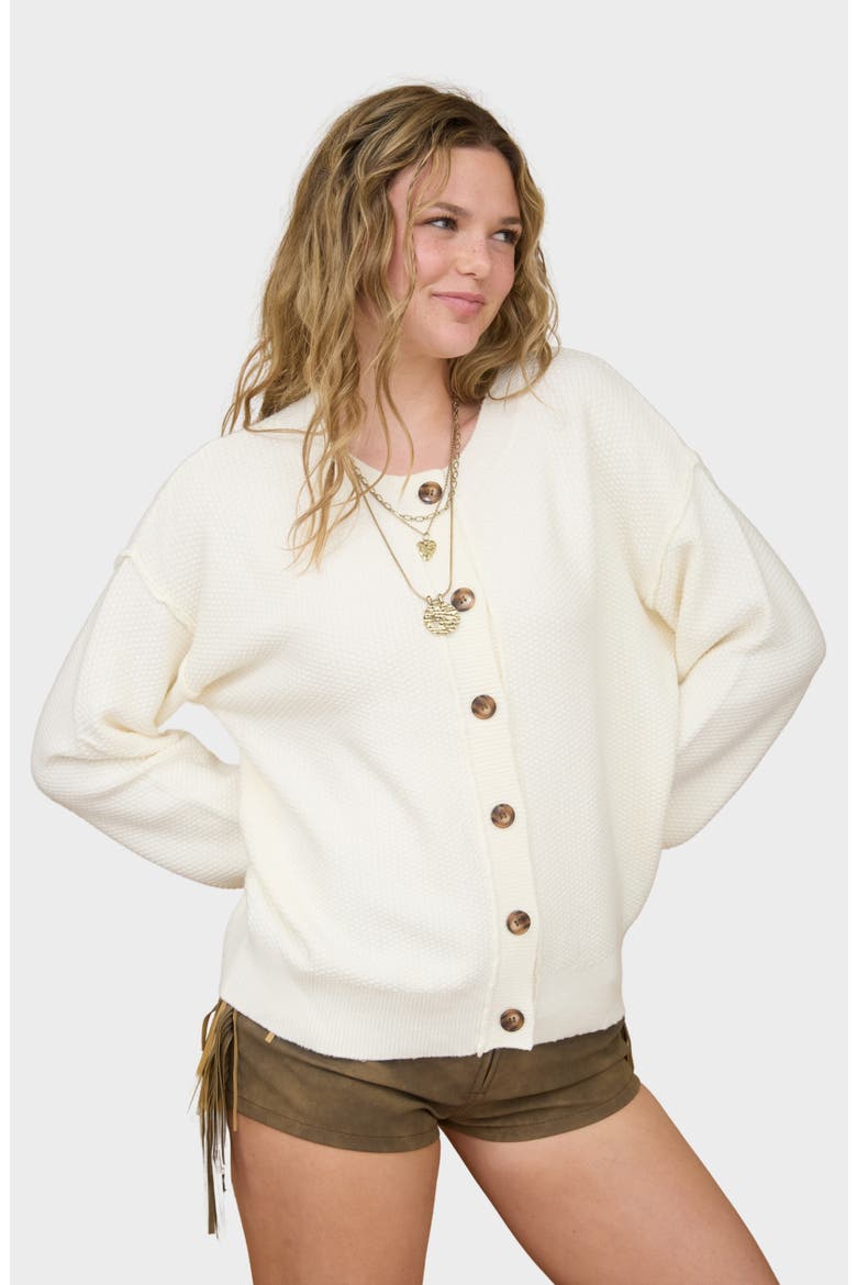 Button Down Cardigan, Alternate, color, CREAM