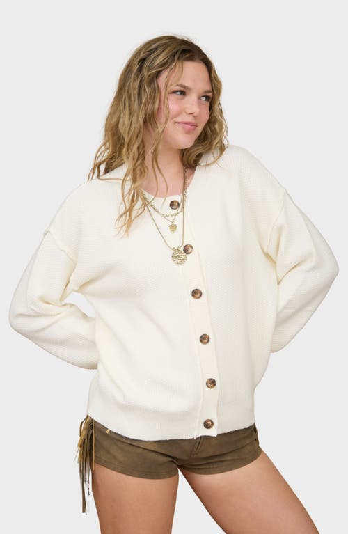 Blu Pepper Button Down Cardigan In White