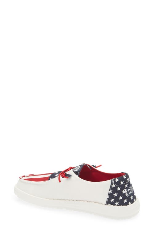 Hey Dude Wendy Americana Boat Shoe In Americana
