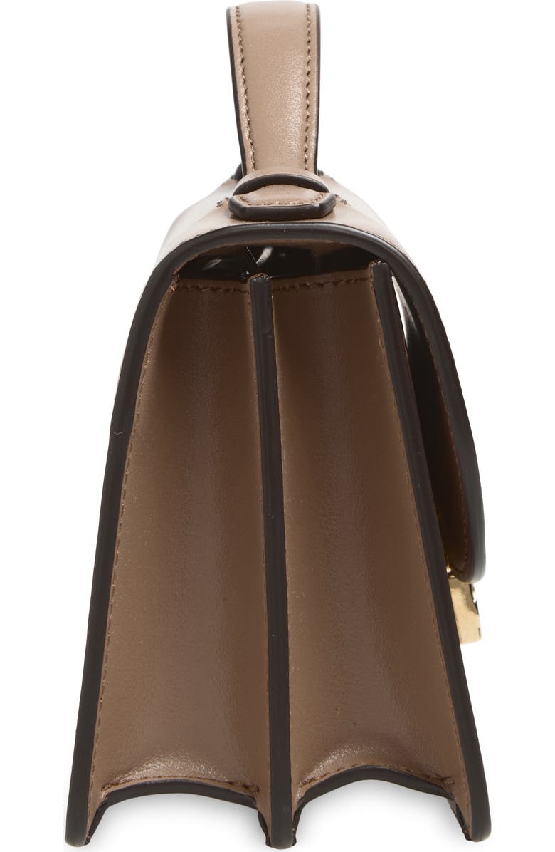 Victoria Beckham Small Dorian Leather Shoulder Bag, Alternate, color, Dove Grey