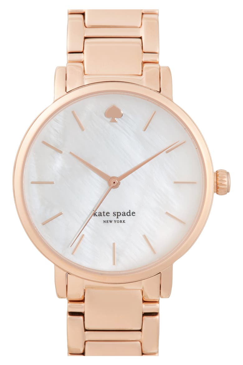 'gramercy' bracelet watch, Main, color, ROSEGOLD