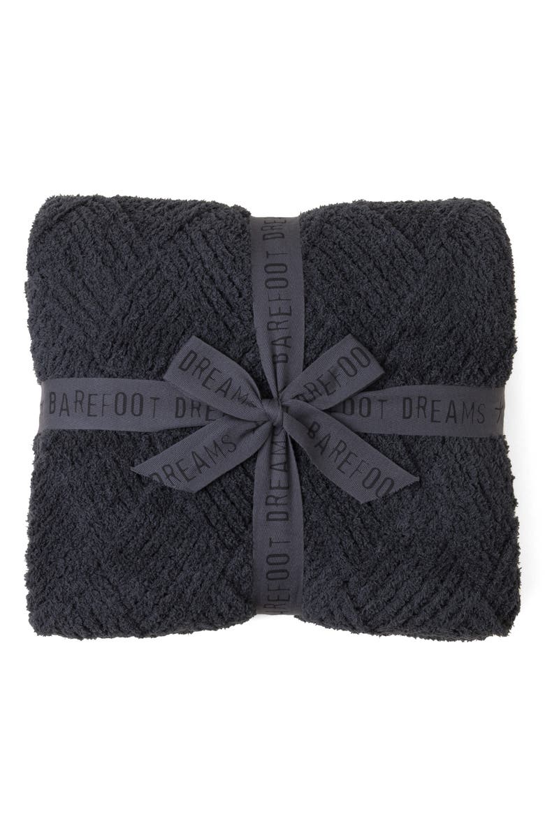 Barefoot Dreams<sup>®</sup> CozyChic<sup>™</sup> Diamond Weave Blanket, Alternate, color, Carbon