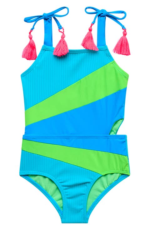 Kids' Rib Colorblock One-Piece Swimsuit (Toddler & Little Kid)