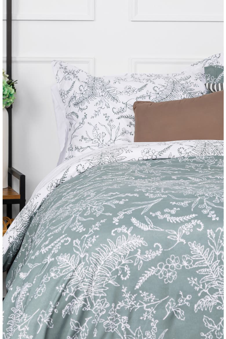 Winter Brush Duvet Set, Alternate, color, TEAL