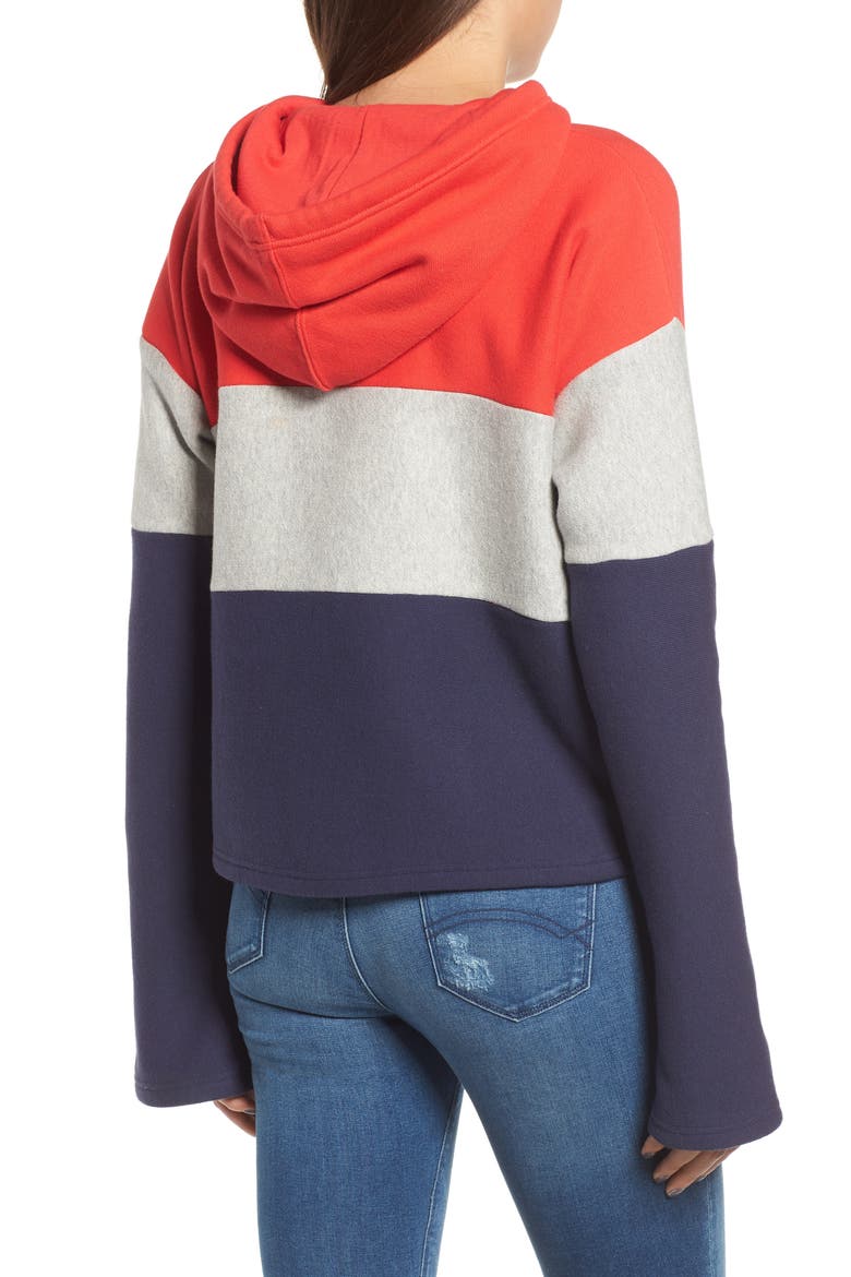 Colorblock Hoodie, Alternate, color, RED SPK/ OXFRD GRY/ IMPIND
