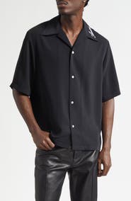 AMIRI Logo Embroidered Camp Shirt