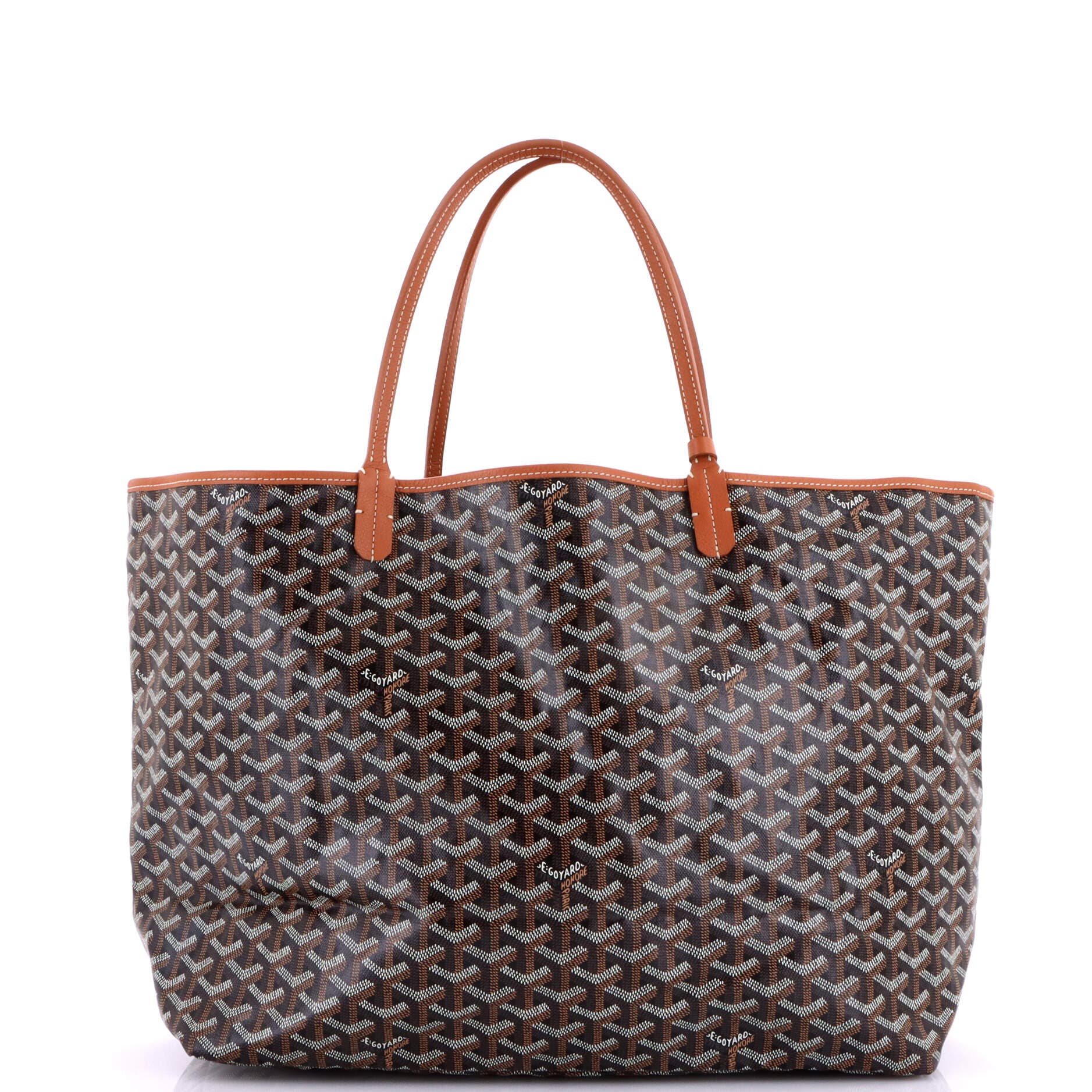 Pre-Owned Goyard Saint Louis Tote Coated Canvas GM, Alternate, color, Brown