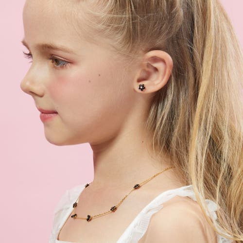 Anna Zuckerman Petit Daisy Earrings In Black