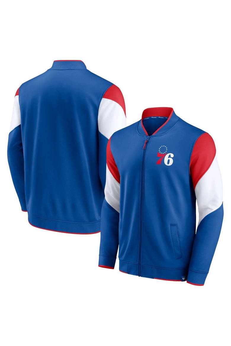Men's Fanatics Branded Royal Philadelphia 76ers League Best Performance Full-Zip Jacket, Main, color, Royal