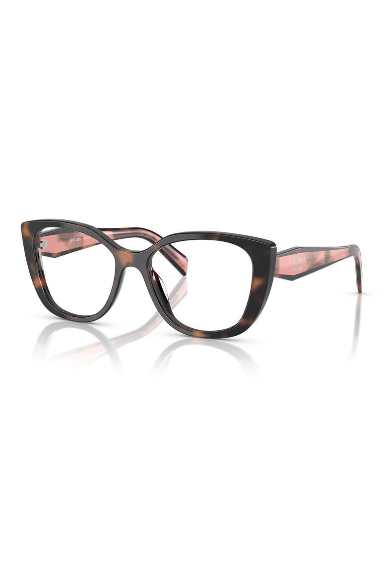 53mm Cat Eye Optical Glasses, Alternate, color, PURPLE TORT