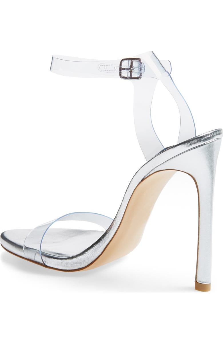 Stuart Weitzman 'Bareitall' Translucent Strap Sandal, Alternate, color,