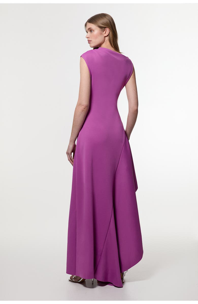 Karen Millen Waterfall Hem Maxi Dress, Alternate, color, Purple