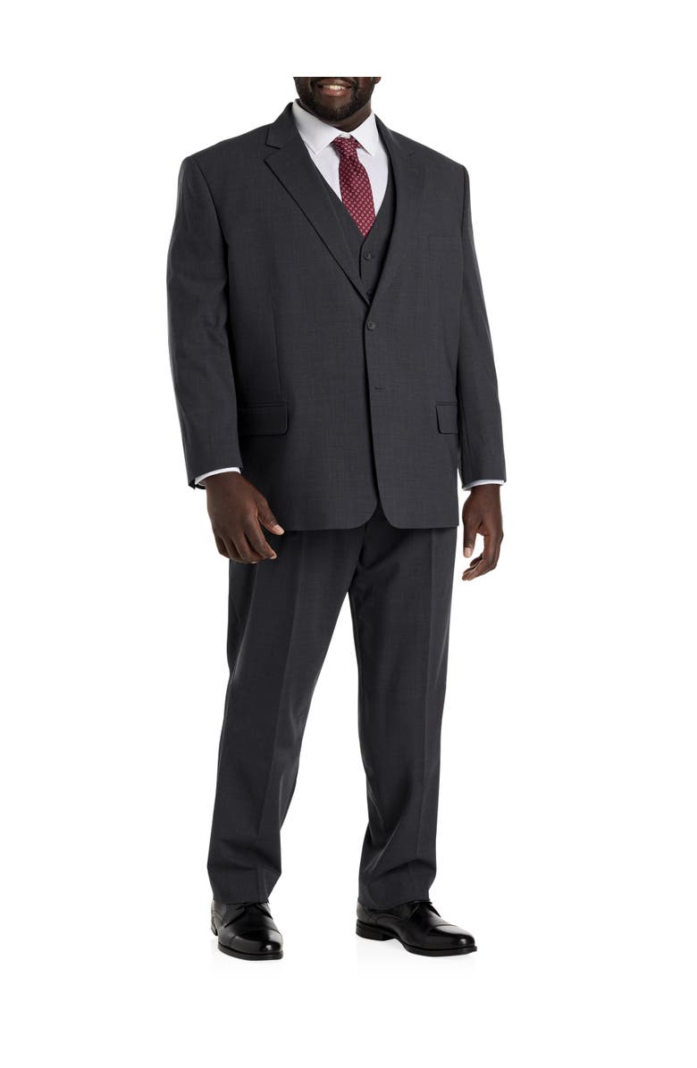 Oak Hill by DXL Big & Tall Perfect Fit Vest, Alternate, color, Charcoal