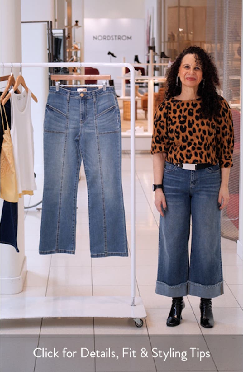 Kelsey Seamed High Waist Kick Flare Jeans, sales video thumbnail