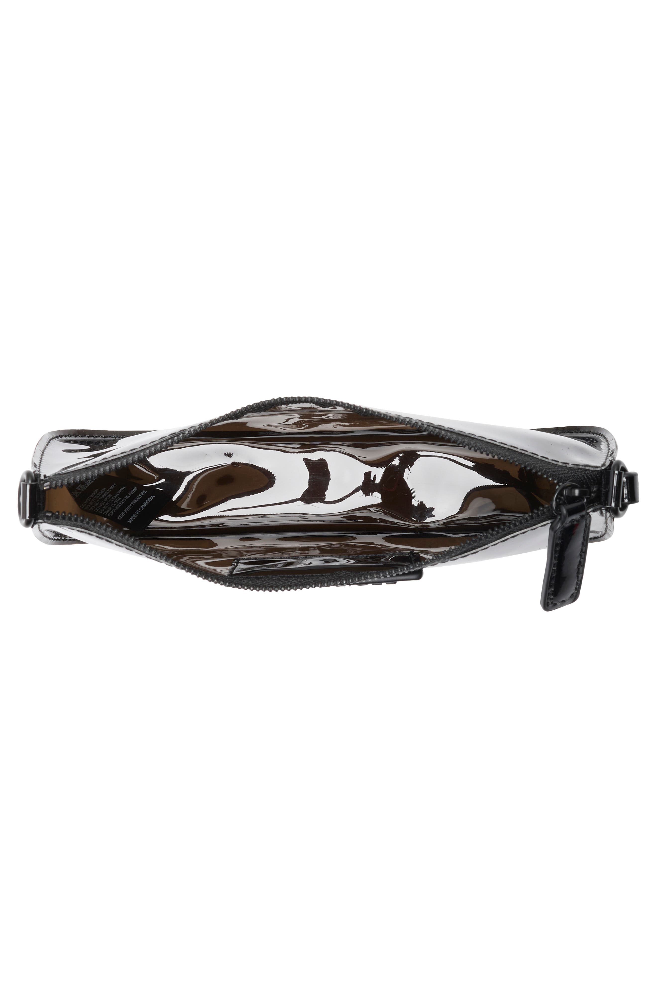 KG Kurt Geiger Highgate Vinyl Wristlet, Alternate, color, Black