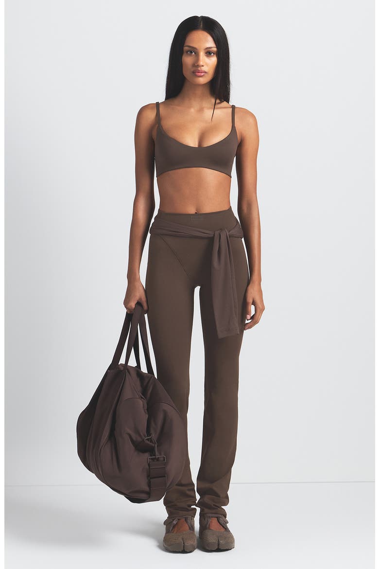 Matte Micro-Scoop Bra, Alternate, color, DARK SEPIA