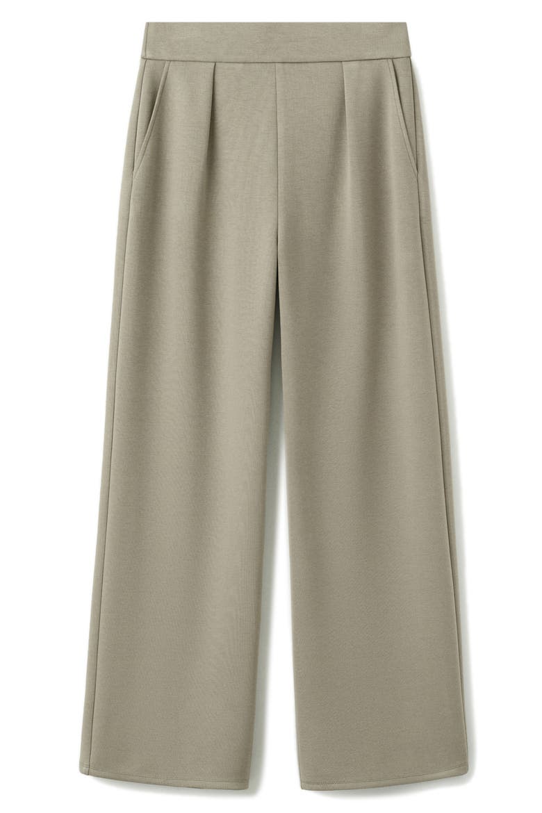 Pleated Elastic Waist Pants, Alternate, color, KHAKI GREEN